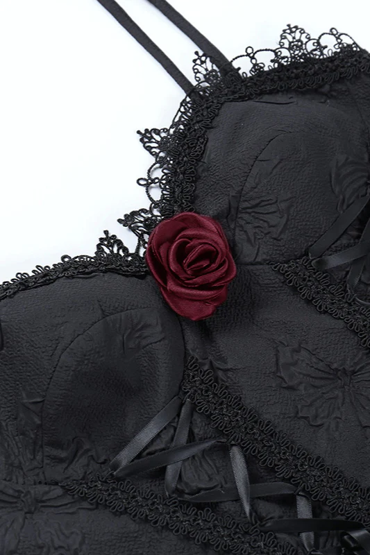 Lace Trim Slip Gothic Dress - Image 5
