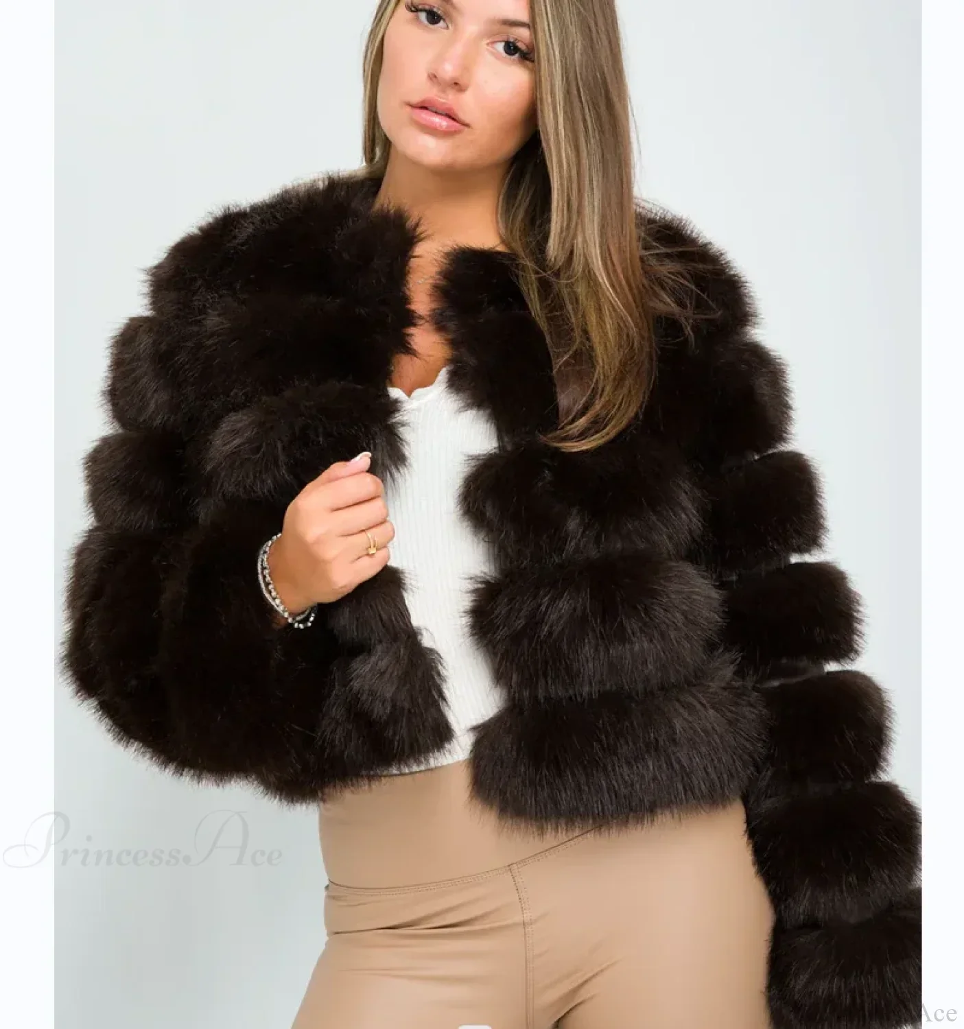 Ladies Fox Fur European Street Coat - Image 4