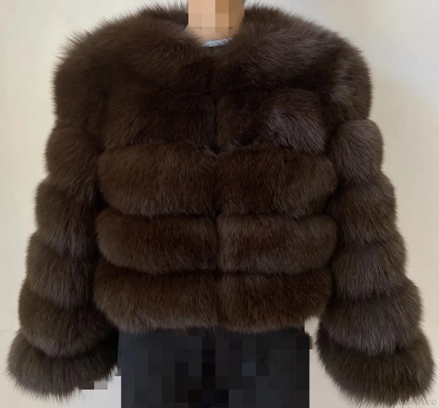 Ladies Fox Fur European Street Coat - Image 9