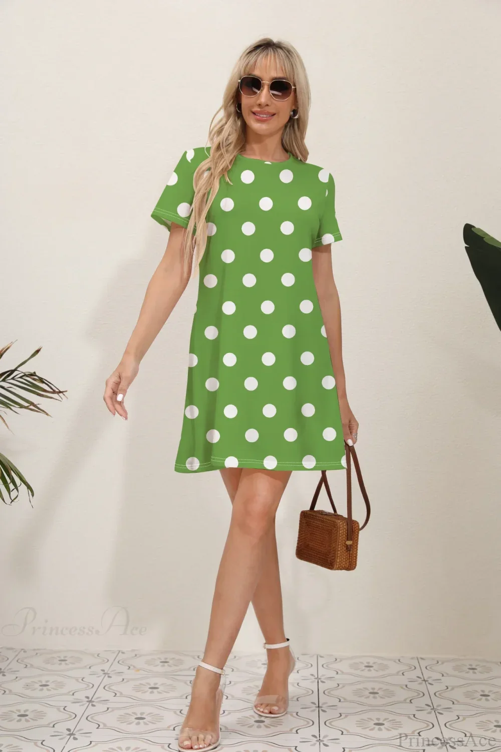 Latest Summer Fashion Floral Print Round Neck Dress - Image 6