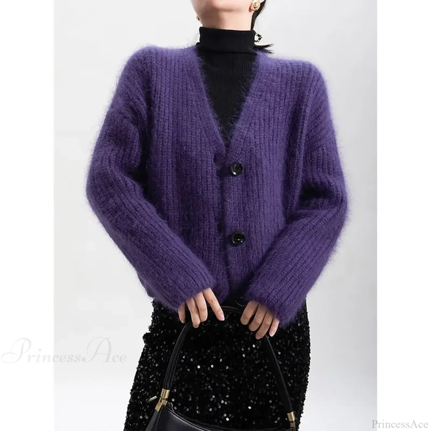 Lazy Thick Long Sleeve Feminine Cardigan - Image 3