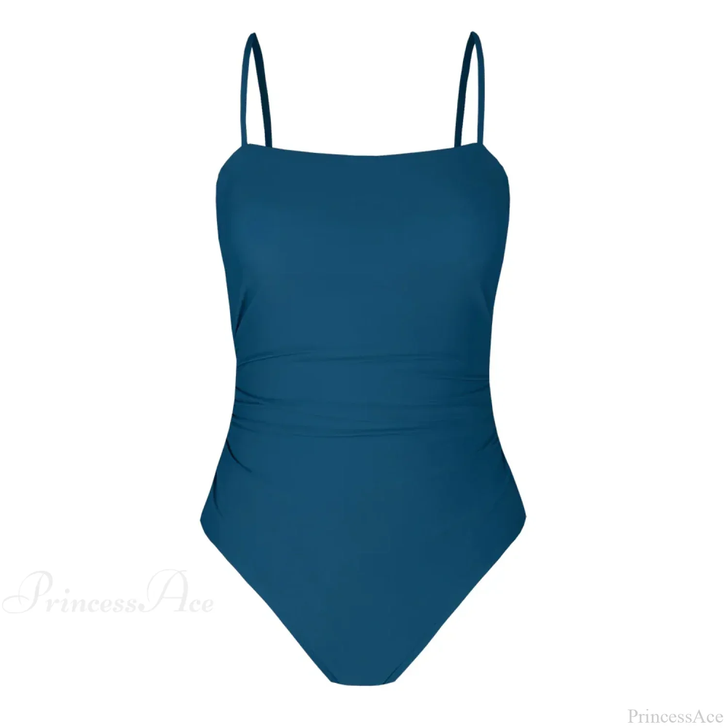 Leaf Print Shirred Square Neck One Piece Set - Image 3