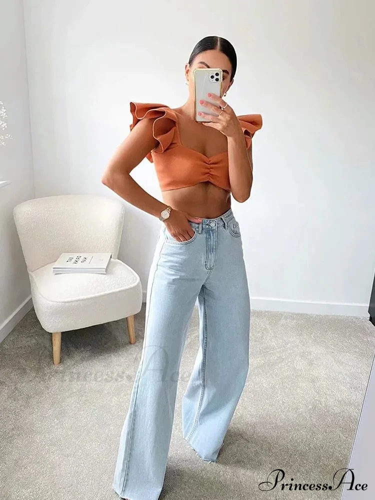 Leg Straight Denim Casual Fashion Women's - Baggy Jeans High Waist Fit - Image 4