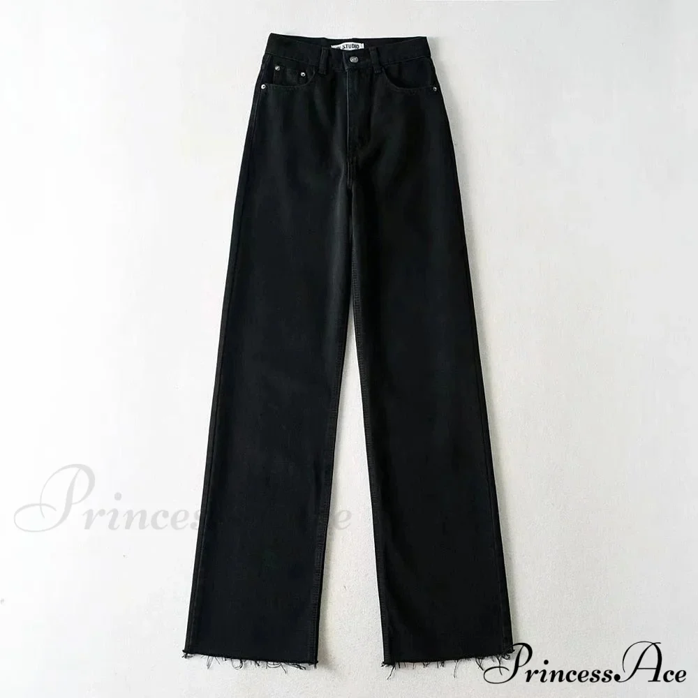 Leg Straight Denim Casual Fashion Women's - Baggy Jeans High Waist Fit - Image 7