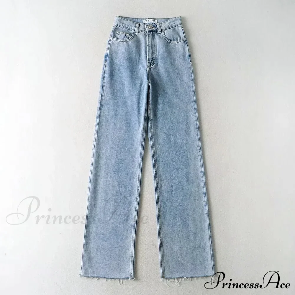 Leg Straight Denim Casual Fashion Women's - Baggy Jeans High Waist Fit - Image 9