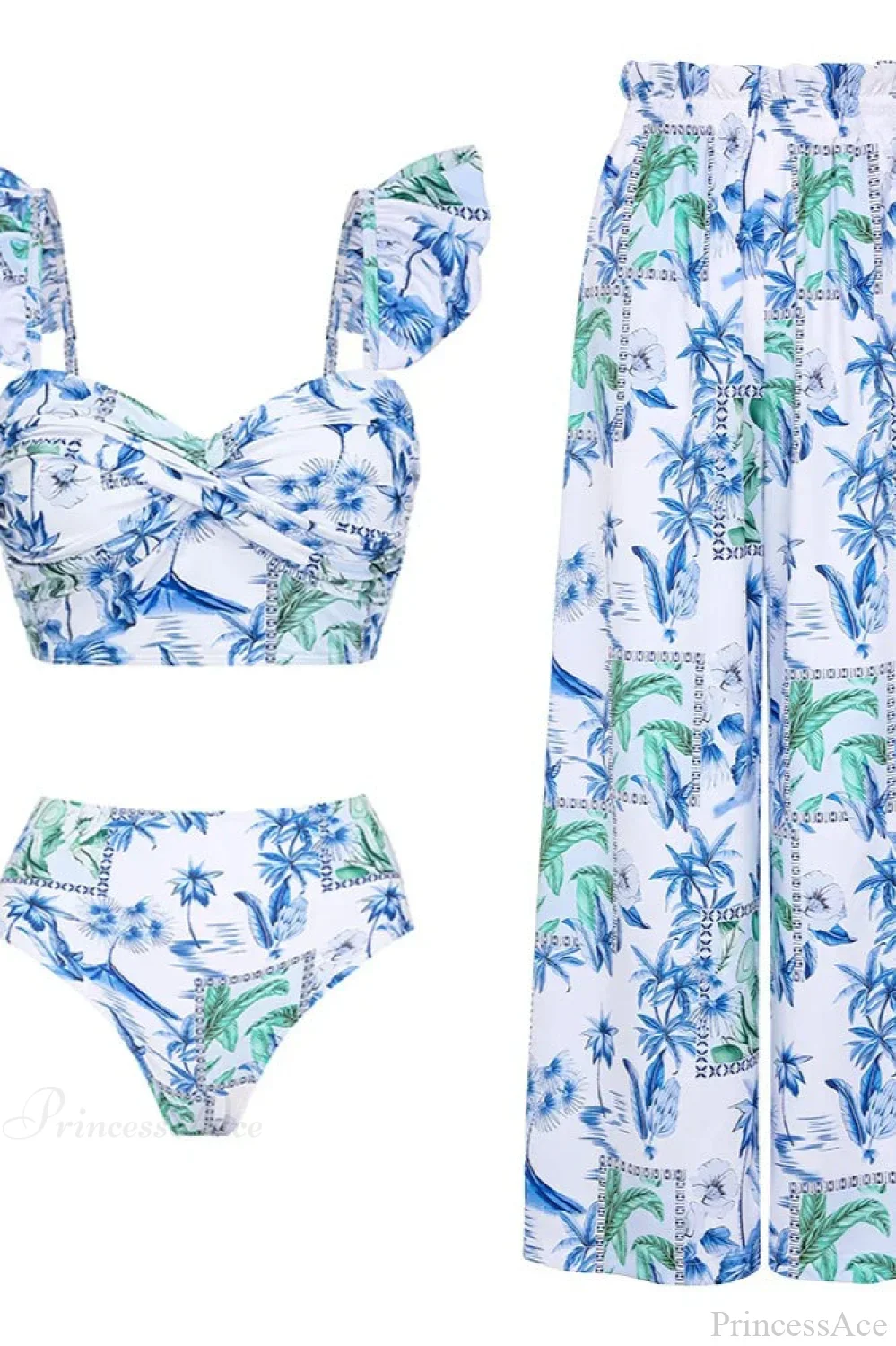 Lemon Floral Sling Sarong Two Piece Set - Image 4