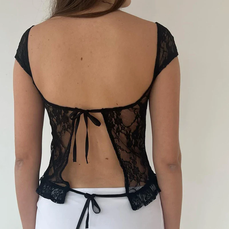Leopand Mesh Slash Neck Crop Top - Image 3