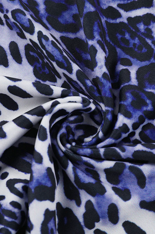 Leopard Cowl Neck Backless Maxi Dress - Image 6
