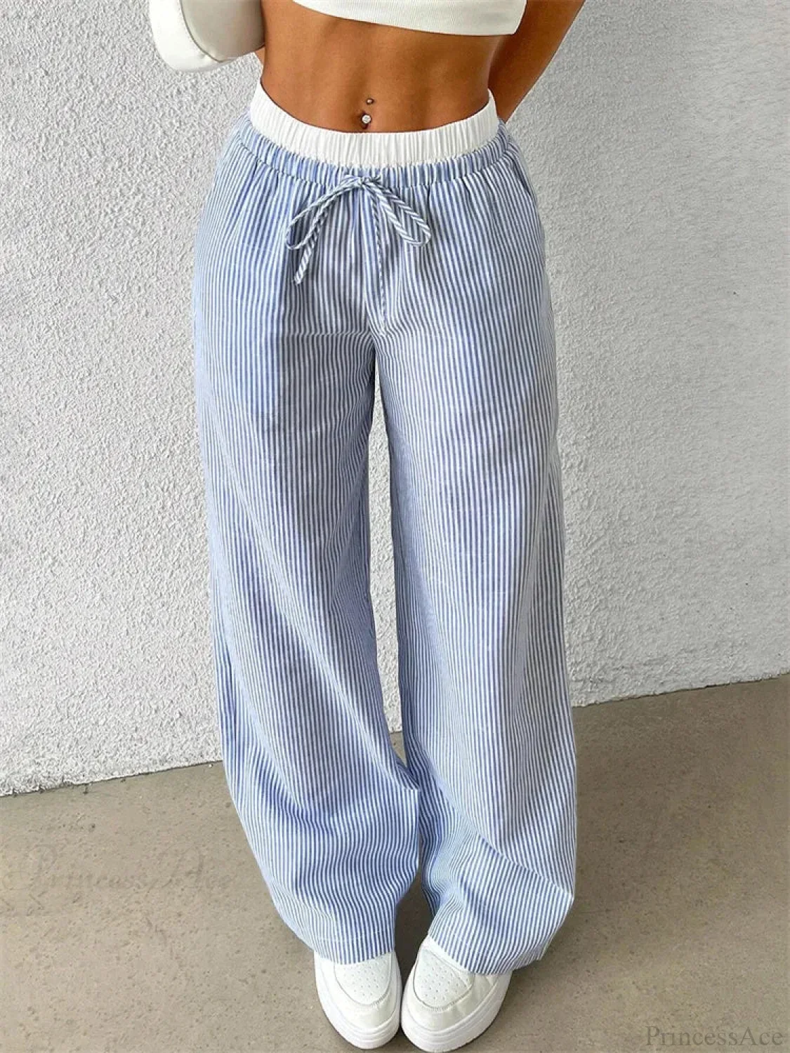 Leopard Drawstring Elastic Waist Loose Winter Pant