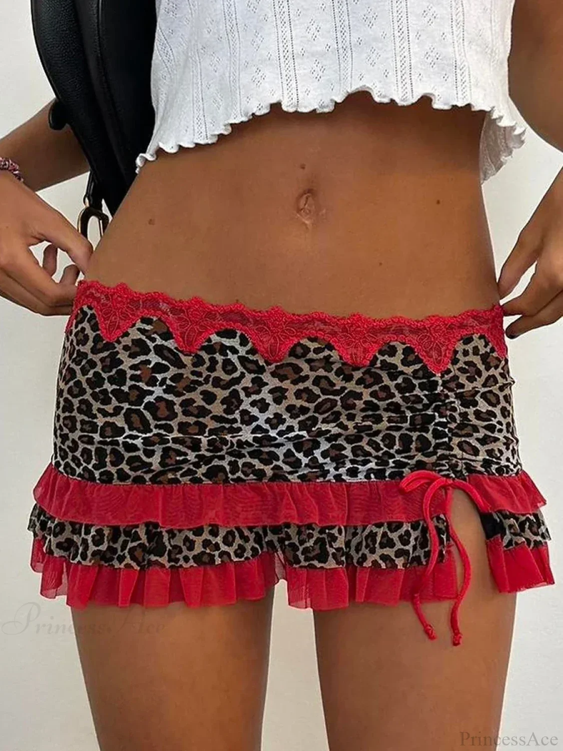 Leopard Drawstring Retro Skirt - Image 10
