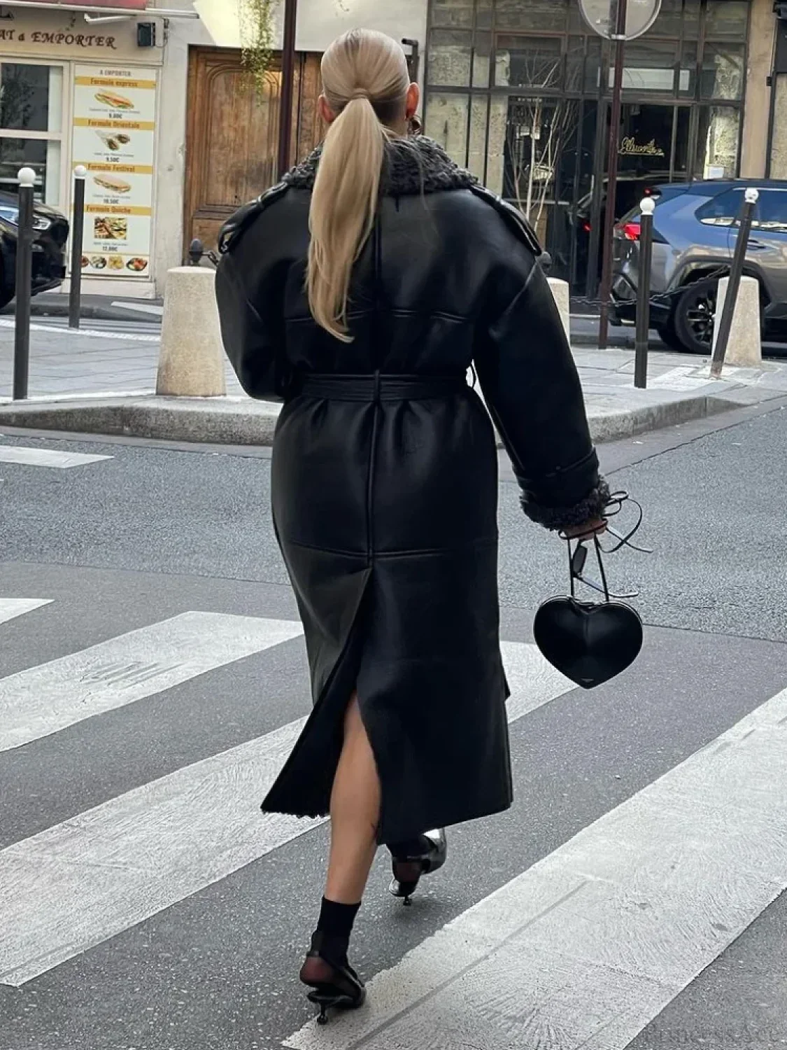 Leopard Faux Mink Fur Winter Overcoat - Image 2
