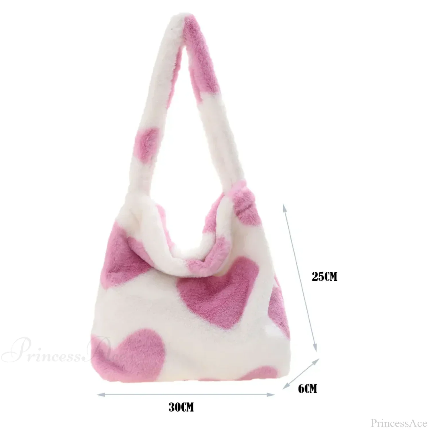 Leopard Love Heart Pattern Underarm Shoulder Bag - Image 3