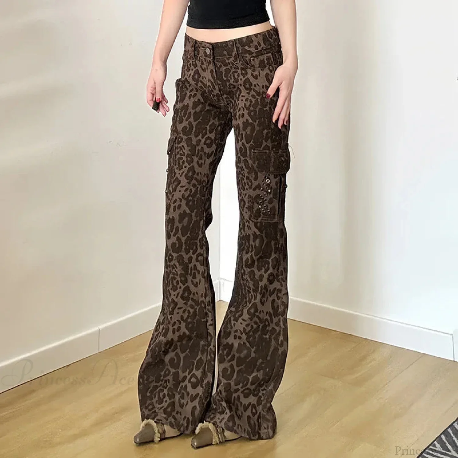 Leopard Pattern Gothic Slim Trouser - Image 2