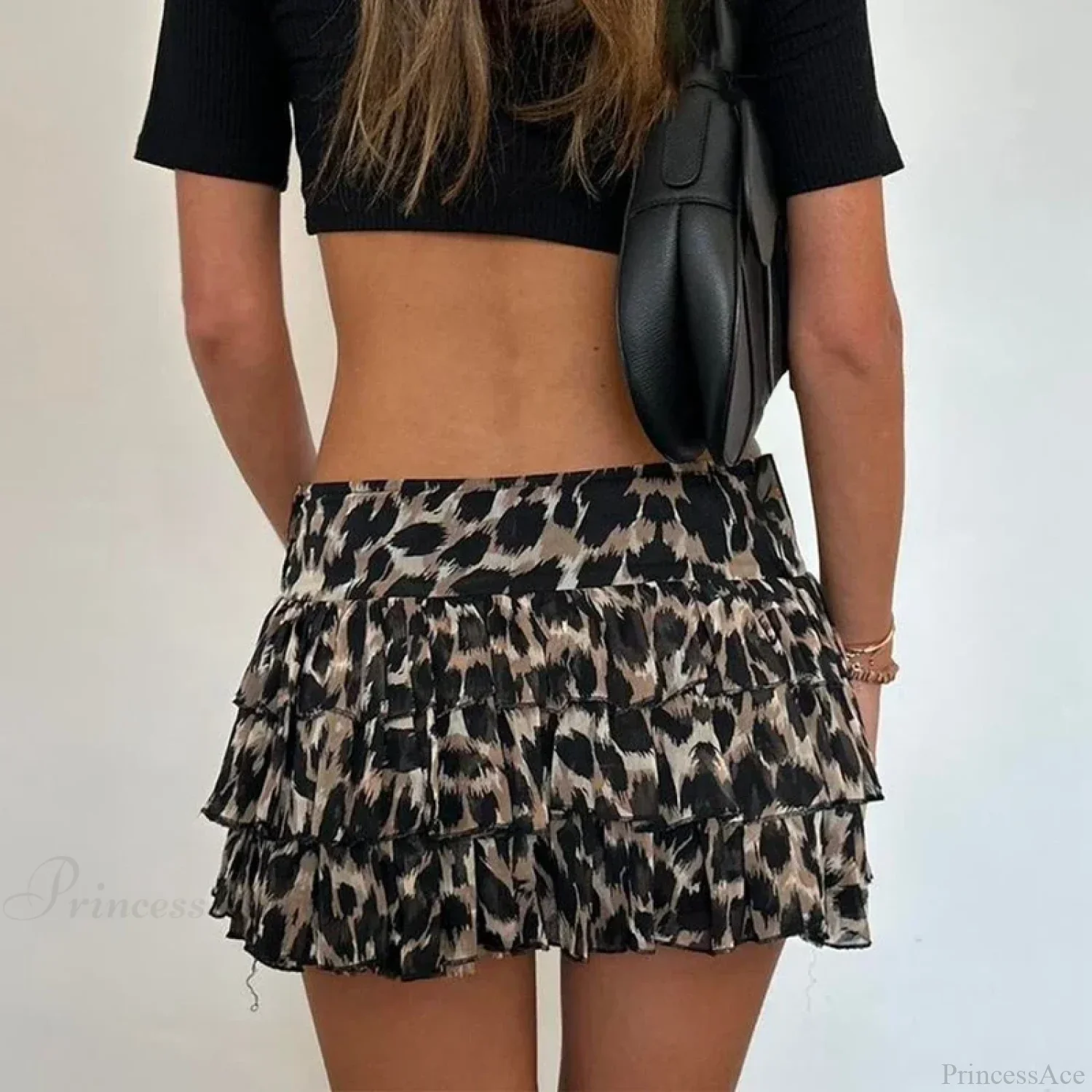 Leopard Print Ruffle Retro Skirt - Image 4