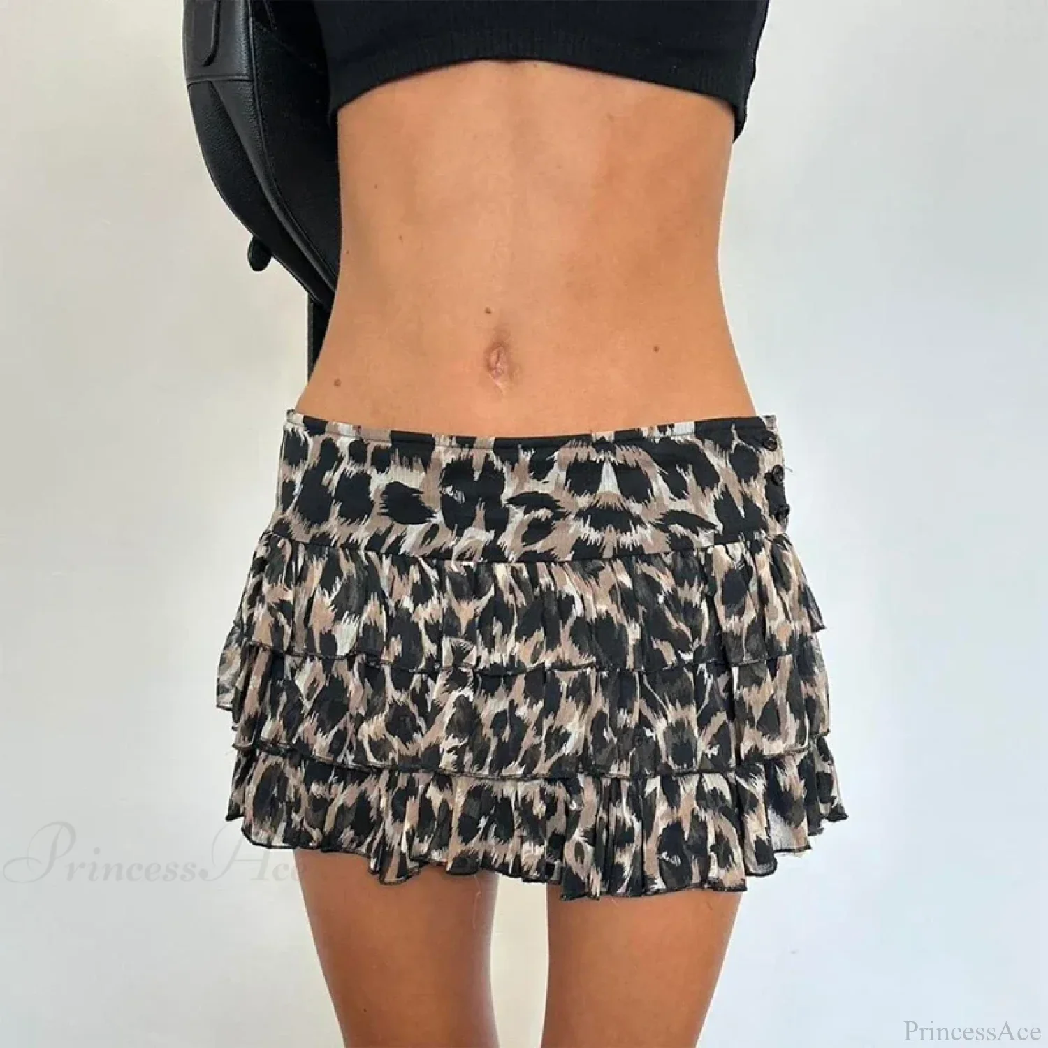 Leopard Print Ruffle Retro Skirt - Image 5