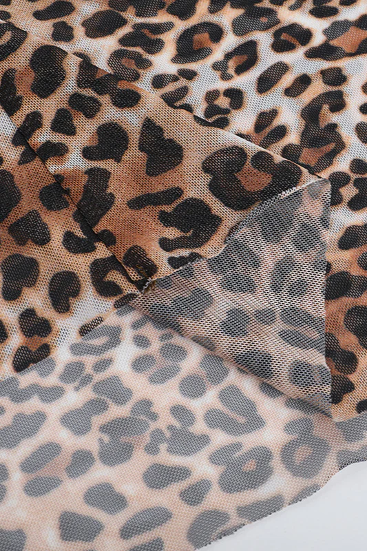 Leopard Print Slit Vacation Maxi Dress - Image 4