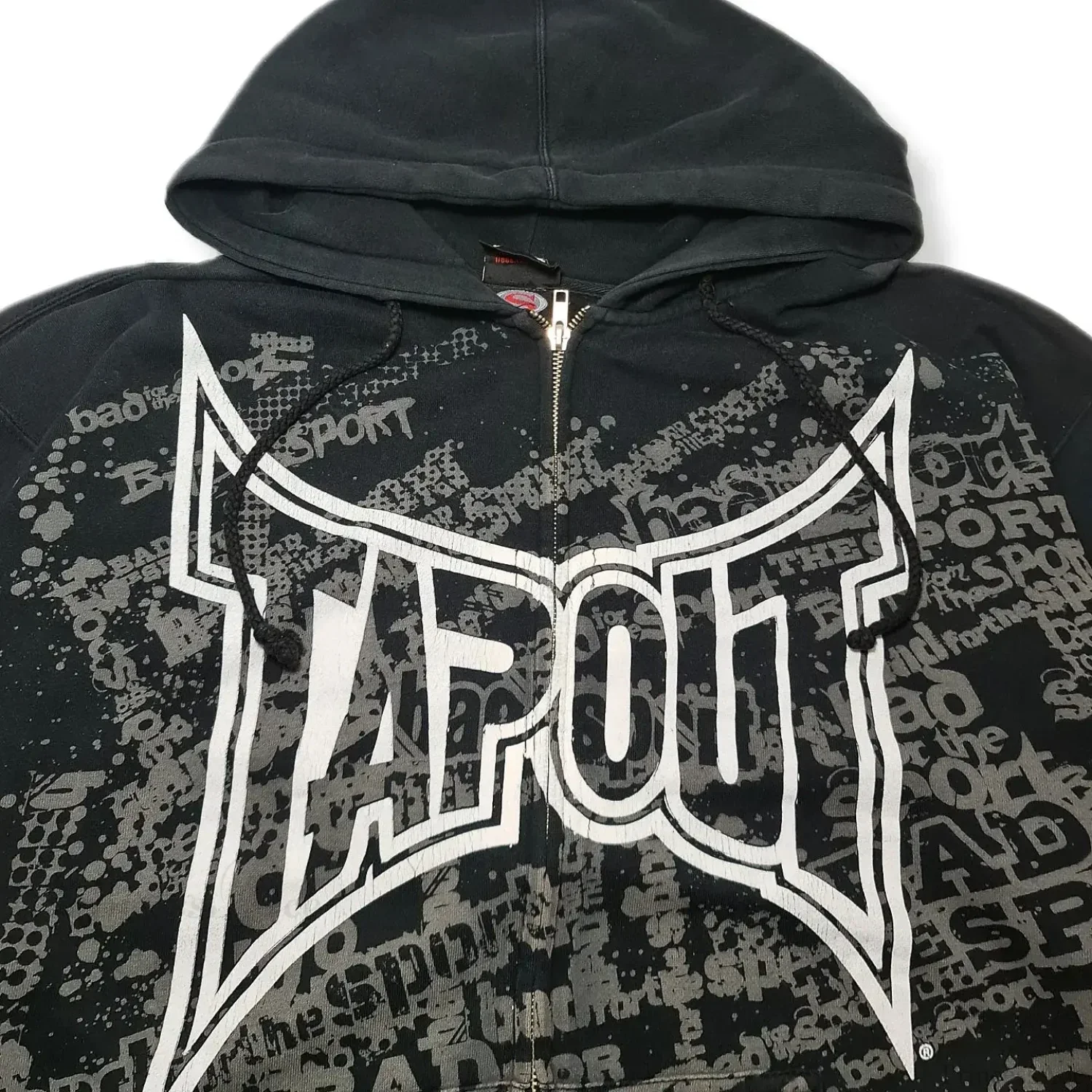 Letter Graphic Zipper Hoodie - Image 4