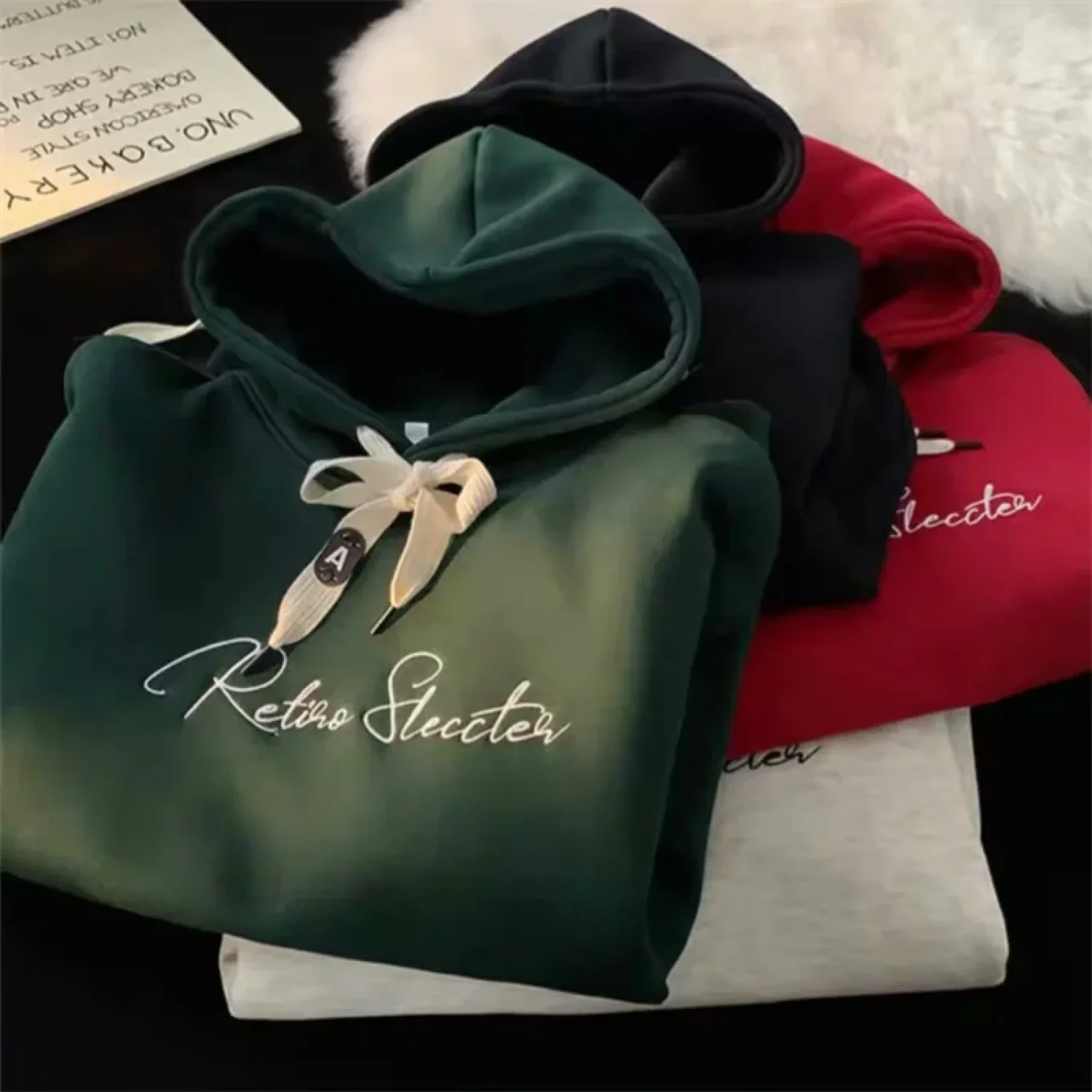 Letter Print Autumn Goth Fashion Hoodie - Image 2