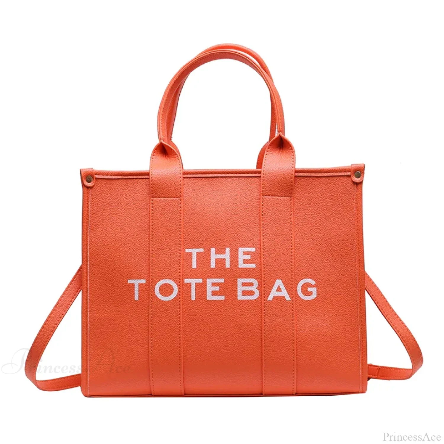 Letter Soft PU Leather Tote Shoulder Handbag - Image 11