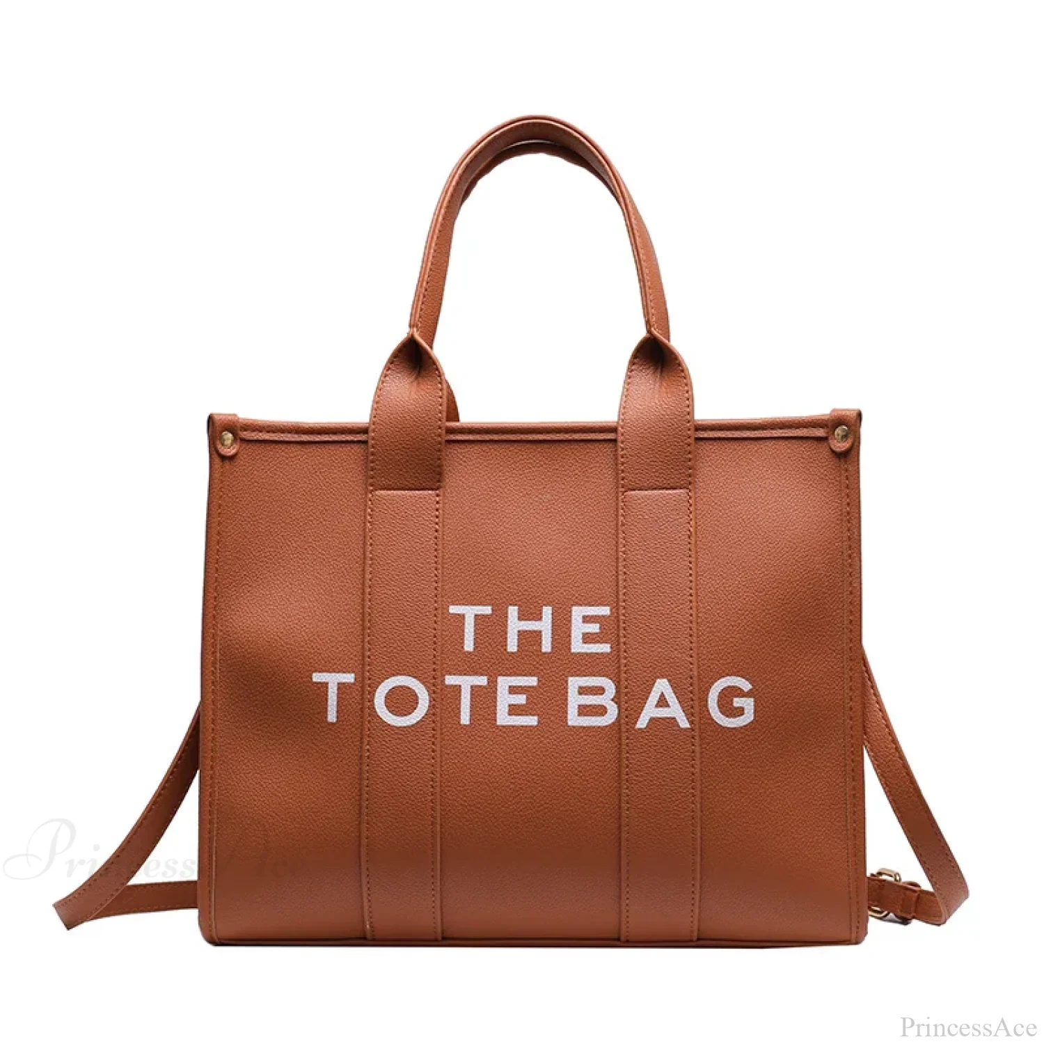 Letter Soft PU Leather Tote Shoulder Handbag - Image 8