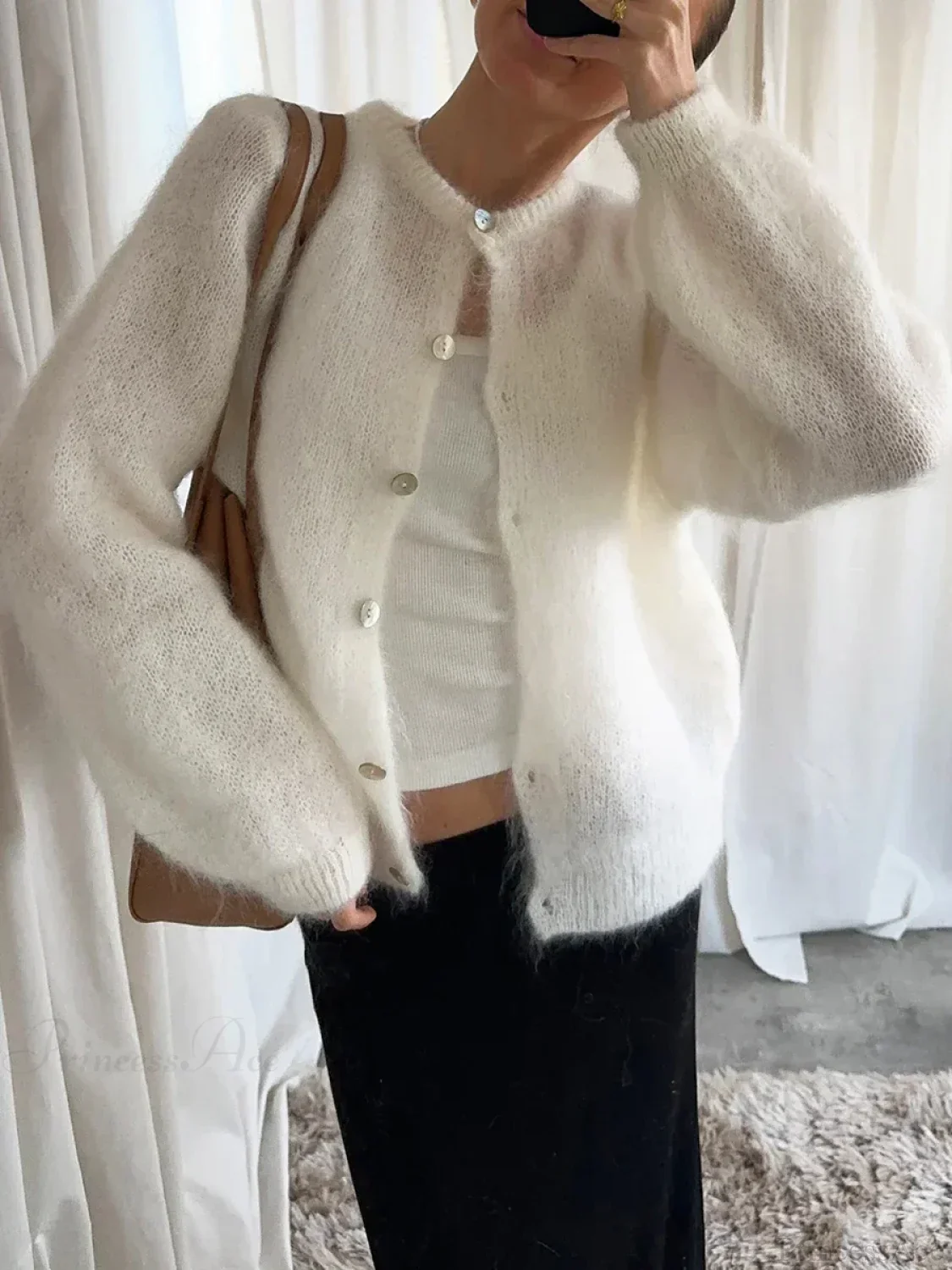 Lightweight Long Sleeve Solid Knit Cardigan - Image 10