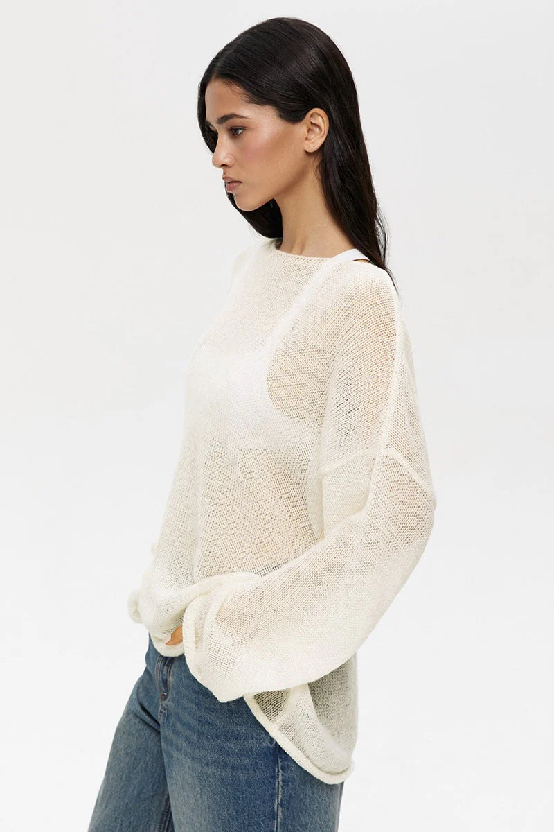 Lightweight See Through Knit Blouse - Image 8