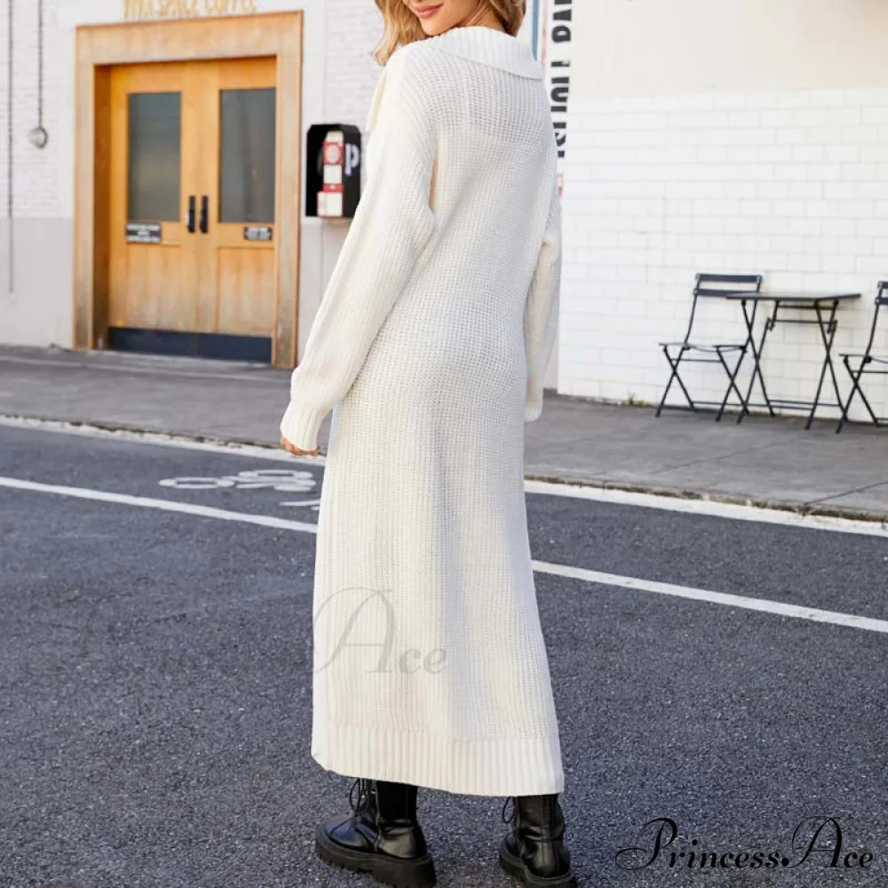 Long Colour Solid Cardigan - Image 6