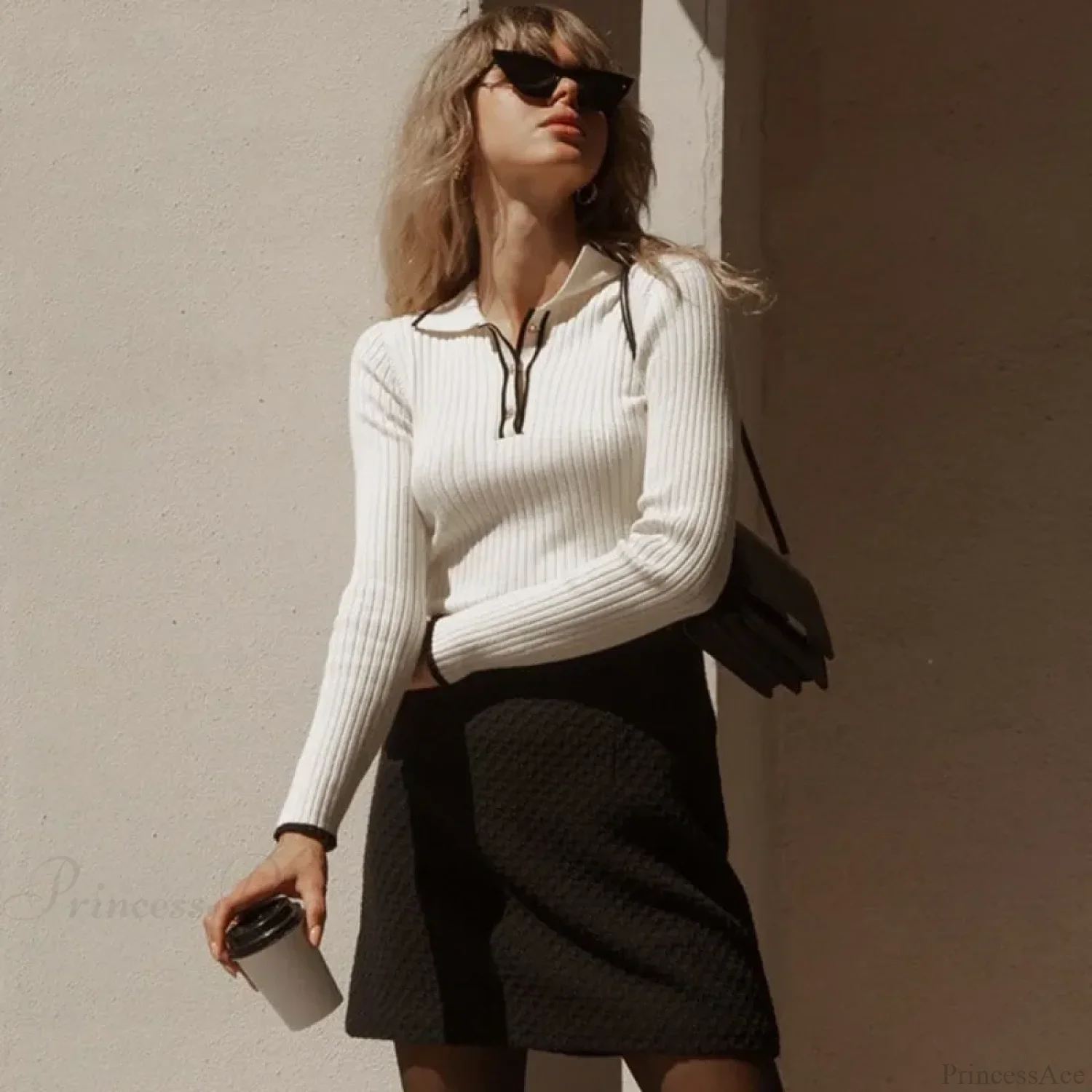 Long Sleeve Patchwork Colorblock Sweater