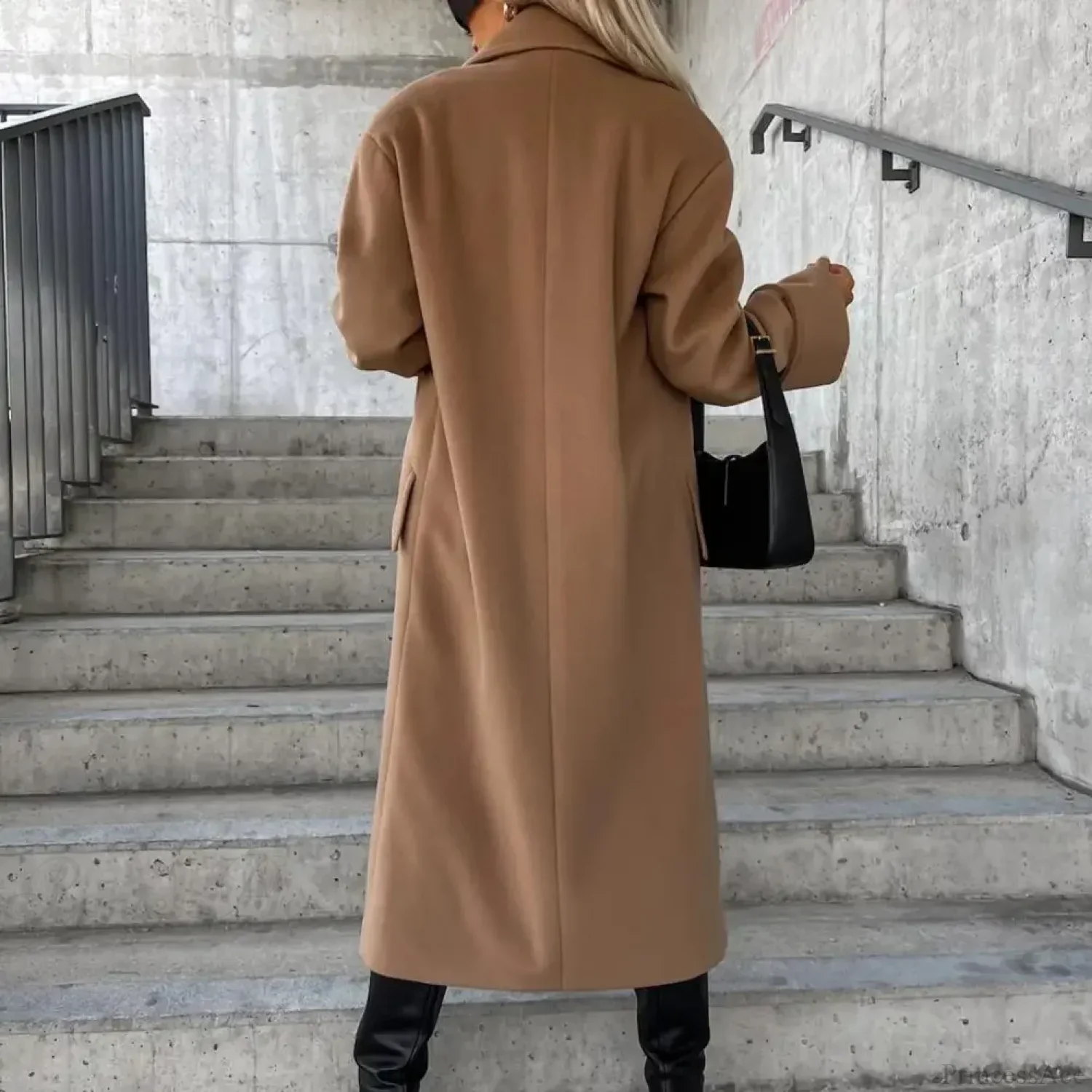 Loose Double-Breasted Windproof Overcoat - Image 4