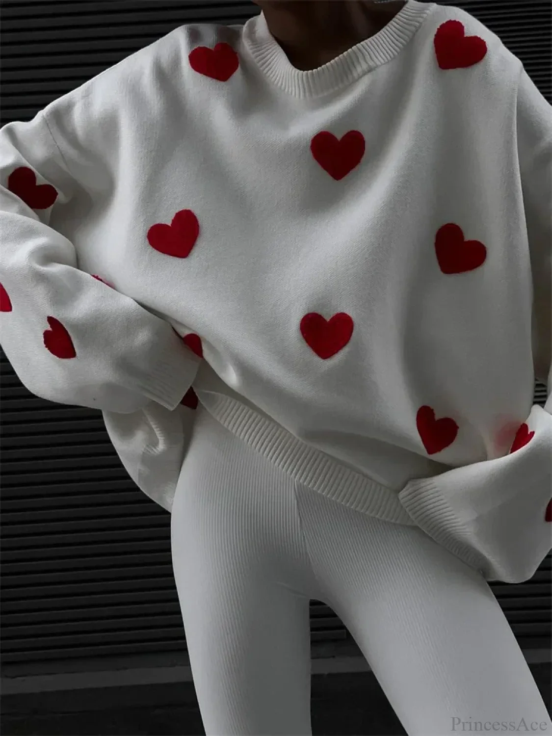 Loose Fashion Patchwork Long Sleeve Sweater - Image 4