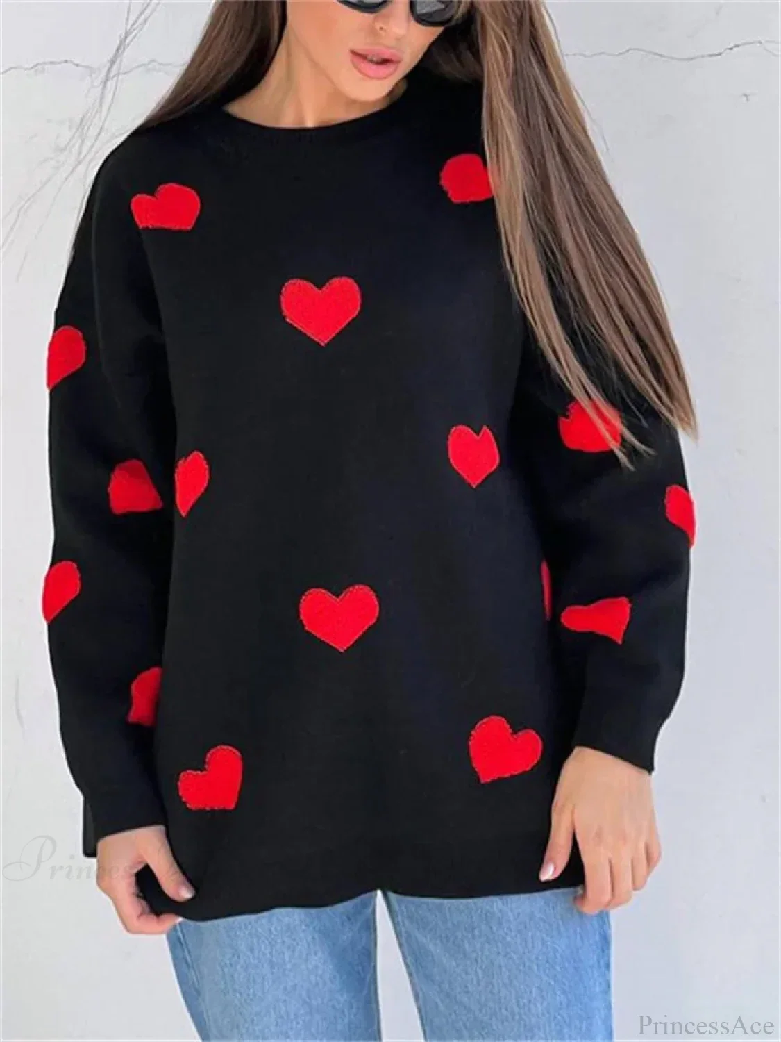 Loose Fashion Patchwork Long Sleeve Sweater - Image 7