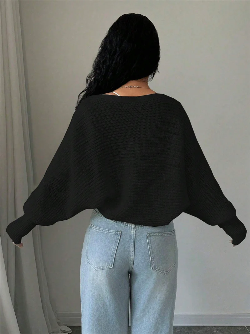 Loose Fit Knit Shrug Cardigan - Image 9