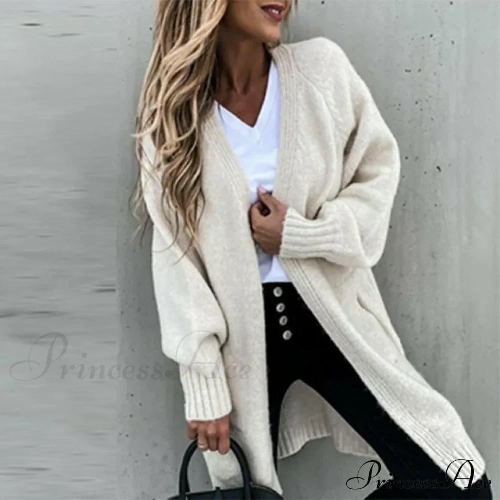 Loose Solid Casual Cardigan - Image 2