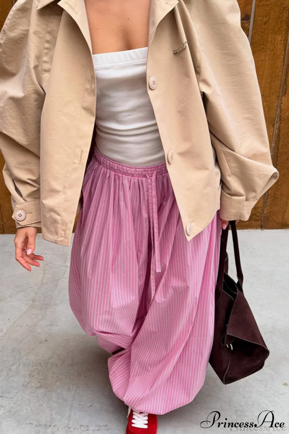 Loose Stripe Harem Pants