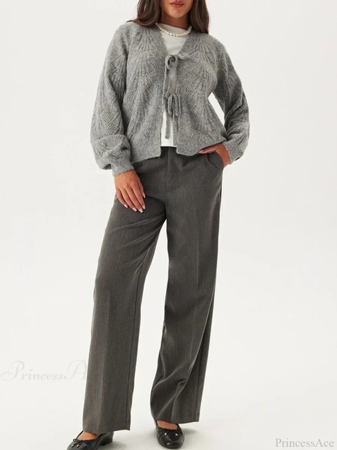 Loose V-neck Deep Button Cardigan - Image 2