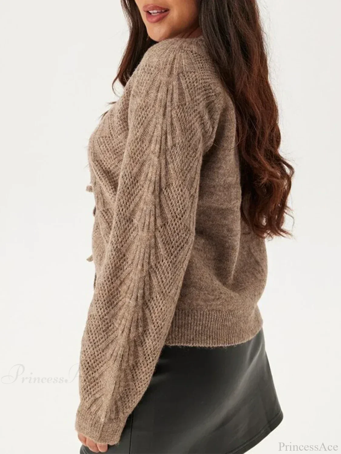 Loose V-neck Deep Button Cardigan - Image 6