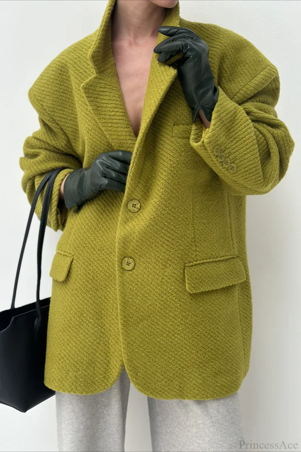Loose Wool Blazer Warm Versatile Coat
