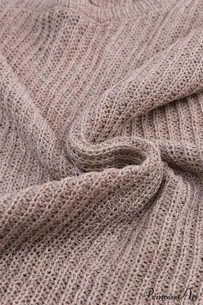 Low Dolman Slouchy High Gray Arm Sweater - Image 12