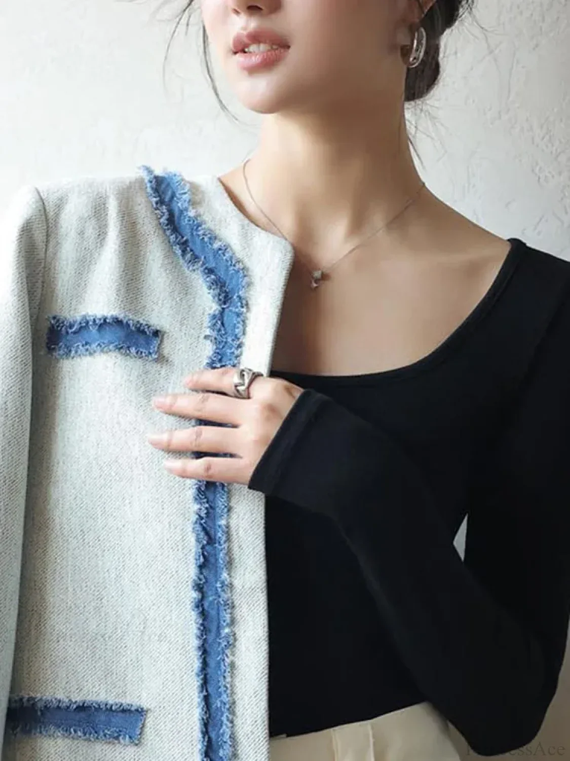 Low Neck Undercoat Slim Fit Sweater - Image 5