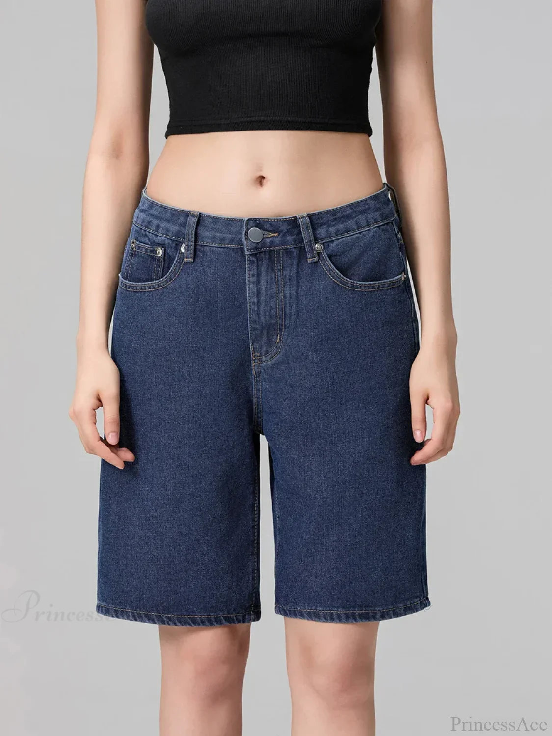 Low Waist Straight Leg Denim Short - Image 8