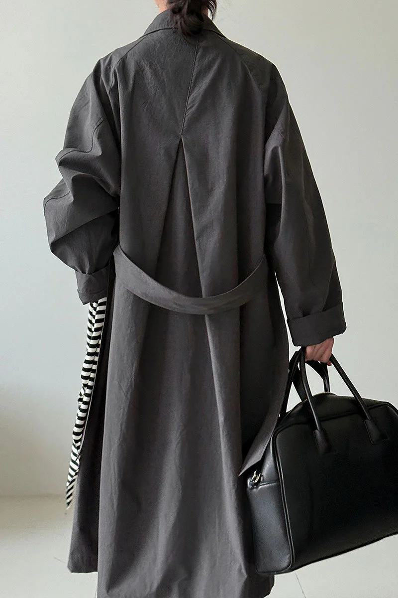 Luxi Vintage Loose Large-Pocket Unique Overcoat - Image 2
