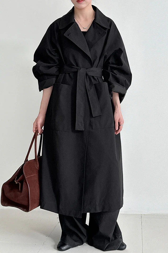Luxi Vintage Loose Large-Pocket Unique Overcoat - Image 5
