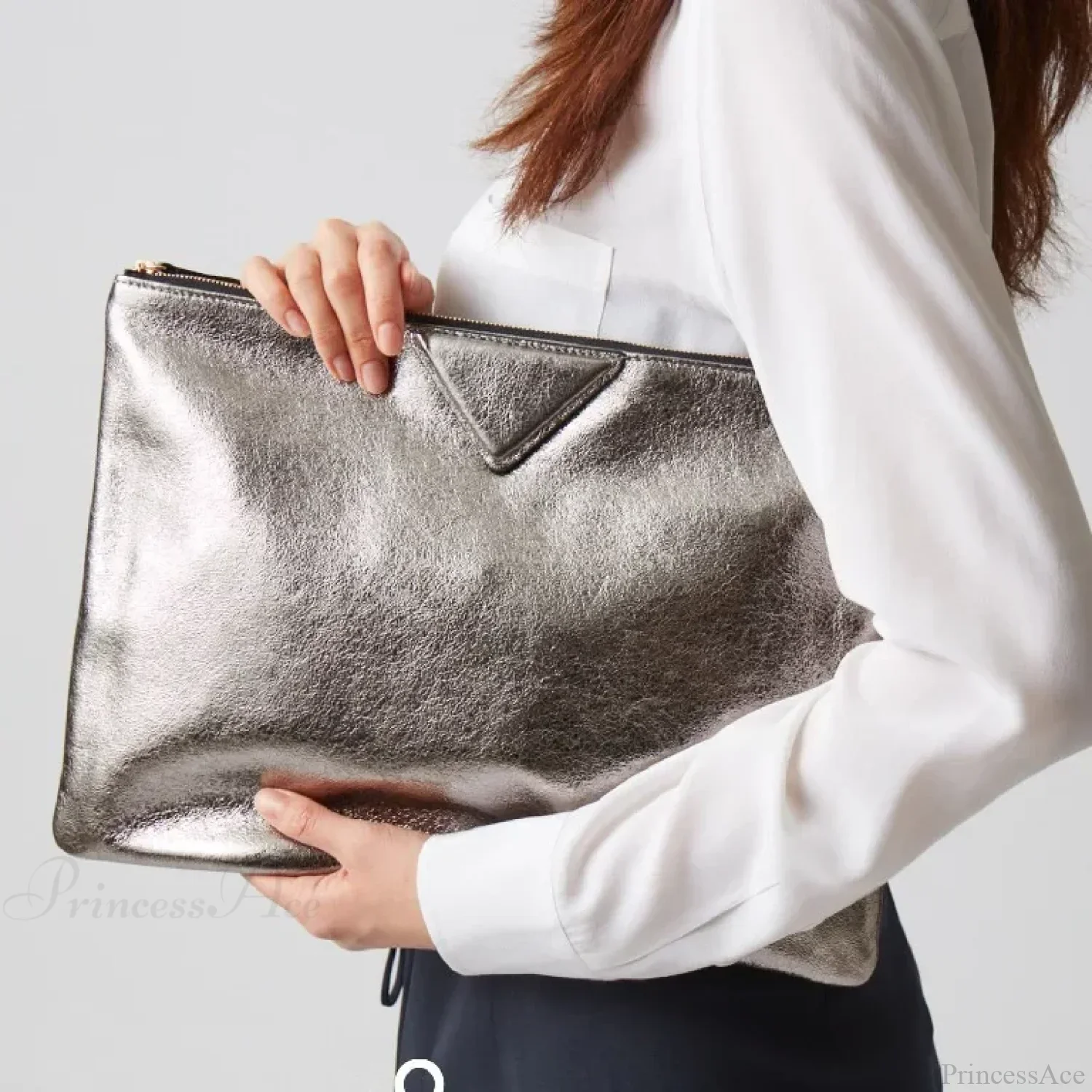 Luxury Designer PU Leather Day Clutch Wristlet - Image 11