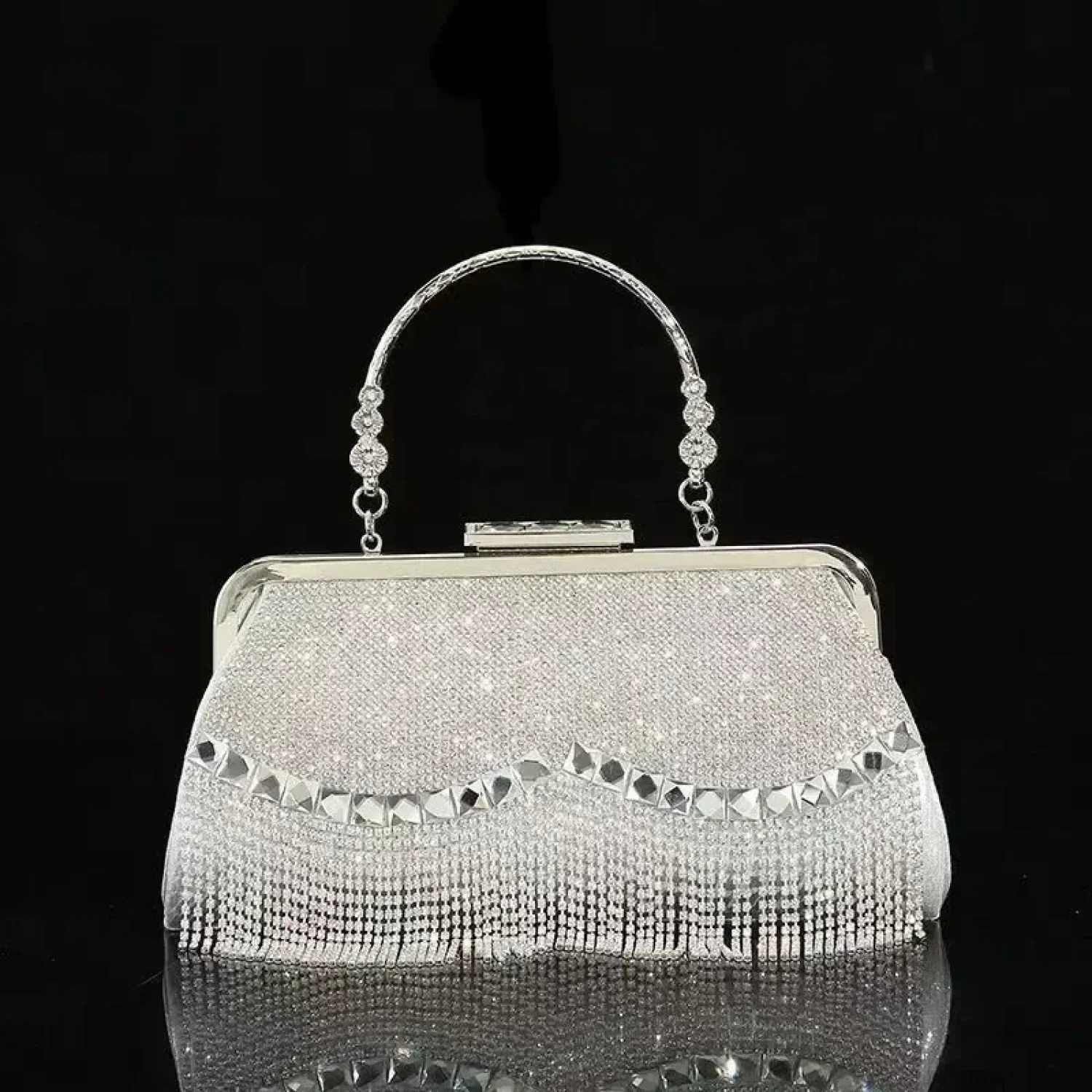 Luxury Diamond Party Evening Wedding Clutch Bag - Image 4