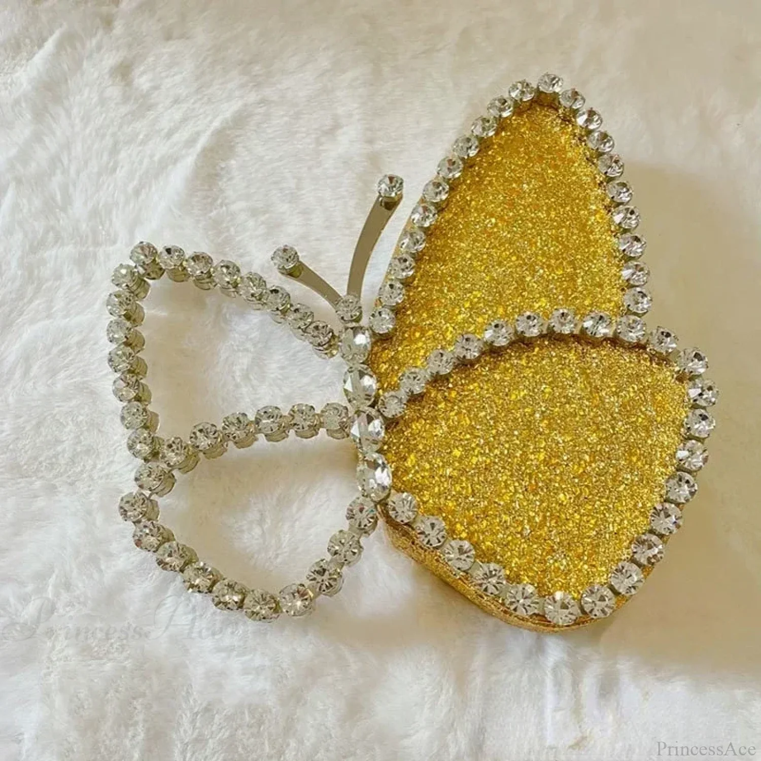 Luxury Diamonds Butterfly Party Evening Clutch Bag - Image 8