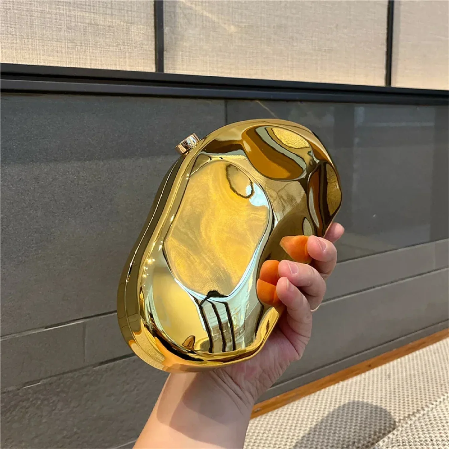 Luxury Gold Acrylic Evening Purse Designer Wedding Bag - Image 3