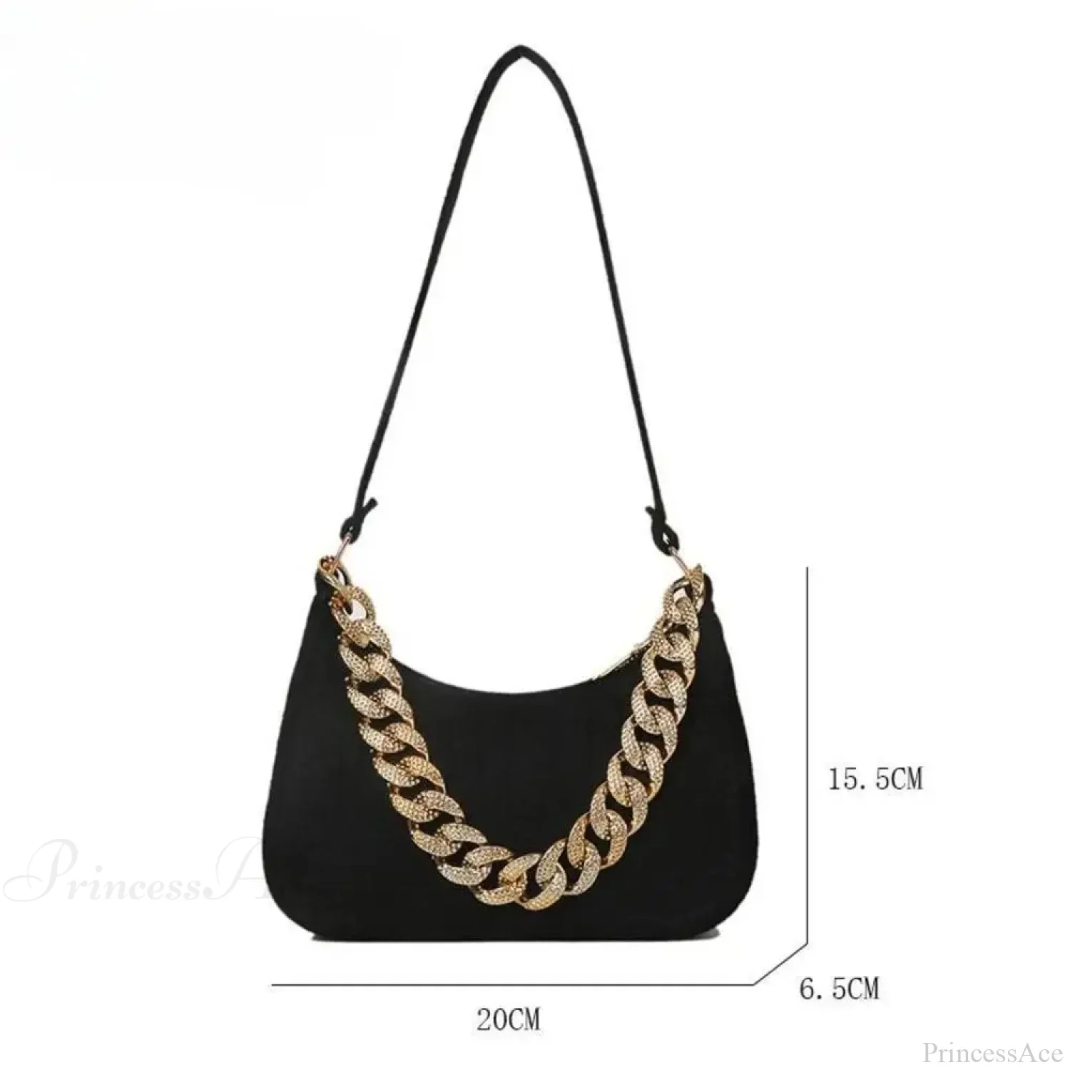 Luxury Metal Chain Shoulder Handbag Elegant Clutch - Image 6