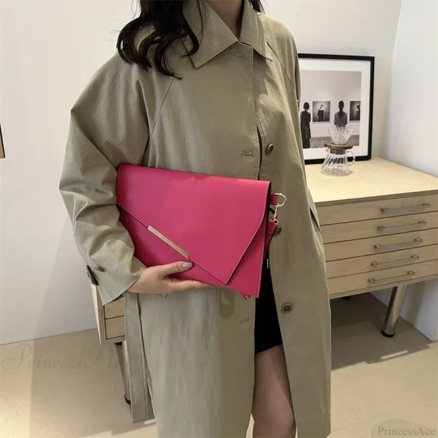 Luxury PU Leather Designer Wristlet - Image 2