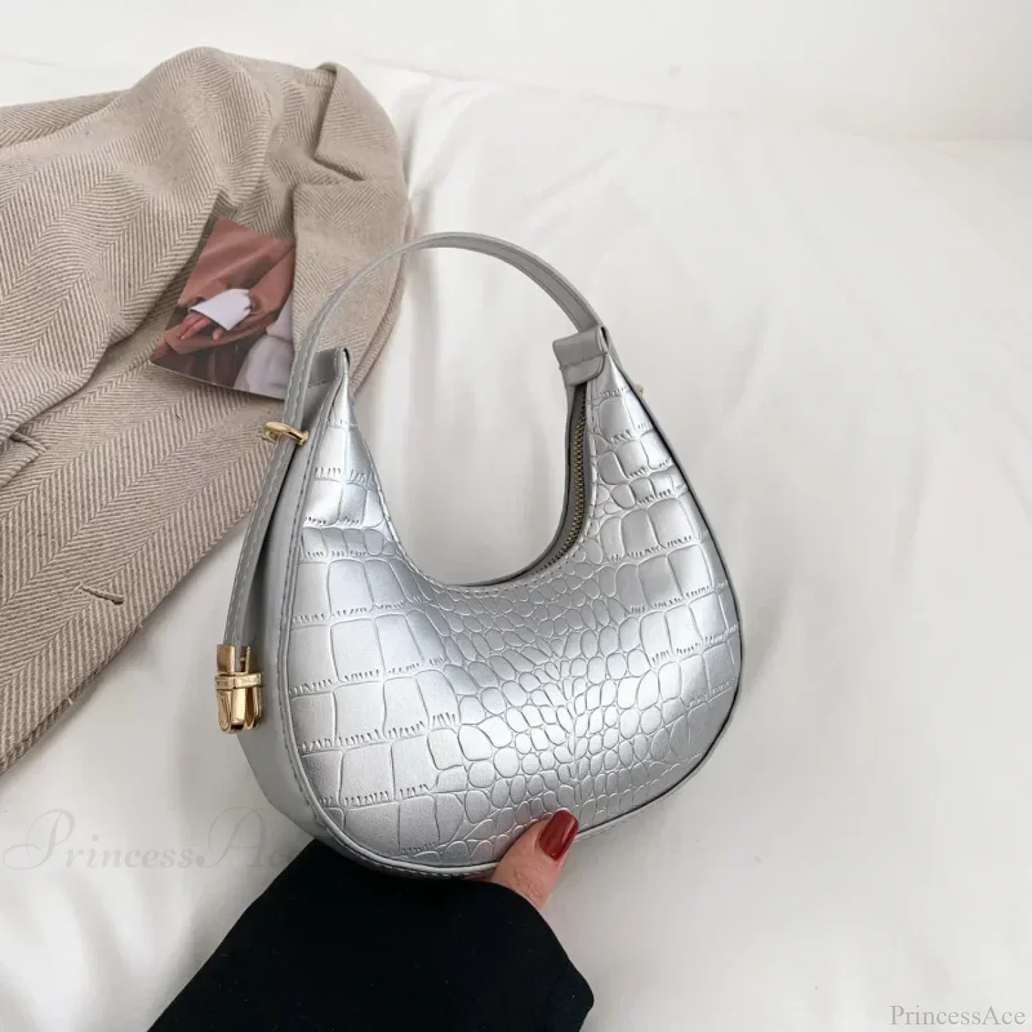 Luxury PU Leather Small Shoulder Clutch Bag - Image 14