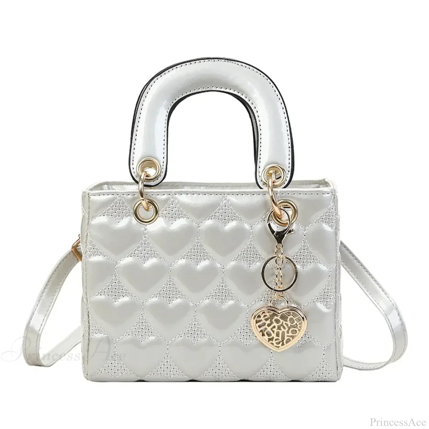 Luxury Quilted Square Handle Crossbody Handbag - Image 12